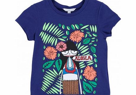 Miss Marc Aloha T-shirt Royal blue `2 years,3