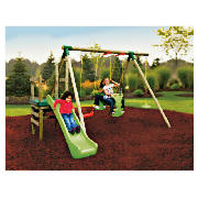 little tikes Strasbourg Wooden Slide N Swing Set