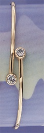 CUBIC ZIRCONIA CROSSOVER TORQUE BANGLE