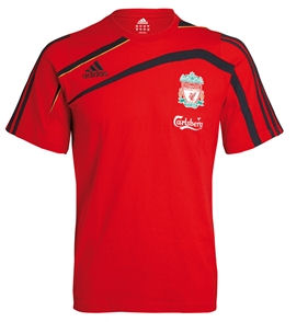 Adidas 09-10 Liverpool Red Training Tee - Kids