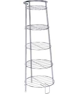 5 Tier Circular Pan Stand - Chrome