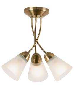 Ailisi 3 Light Antique Brass Ceiling