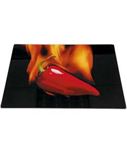 Hot Chilli Glass Worktop Saver Chopping