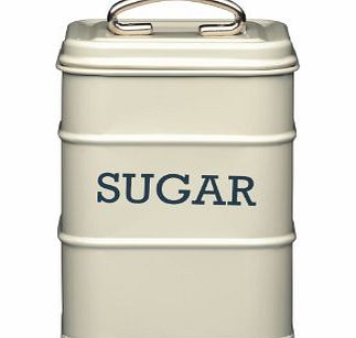 Living Nostalgia Kitchen Craft Steel Sugar Storage Tin, Cream