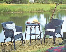 Burghley Tea Table with 2 Amy Armchairs