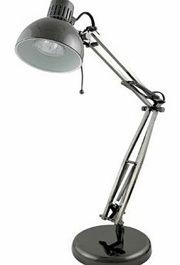  L855BH Studio Poise Halogen Hobby/Desk Lamp, Black Chrome