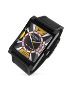 Tender Men` Black Rubber Strap Date Watch