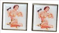 Lola Pin-ups Cufflinks by Simon Carter