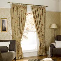 Curtains Lined Pencil Pleat Terracotta 132 x 137cm