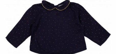 Louis Louise Blouse Pois Ania Navy blue `3 months,12