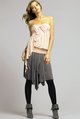 LOVE LABEL jersey layered skirt