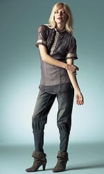 Womens Pintuck blouse