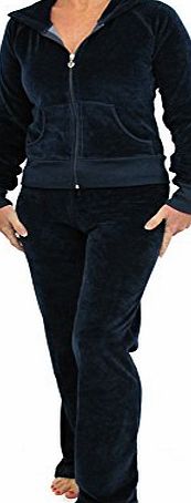 Womens Velour Tracksuits Ladies Full Luxury Lounge Suits Hoodys Joggers Heart Designer Inspired ( 14 / Large, Burnt Orange )