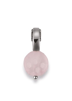 Silver Click Link With Rose Quartz