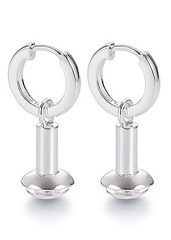 Silver Huggie Drop Earrings 11991524