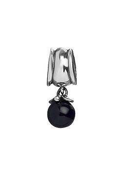 Silver Onyx Drop Charm 1182527-71