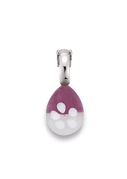 Silver Purple and White Murano Glass