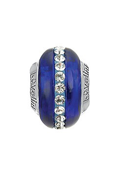 Silver Sparkling Sapphire Murano Glass