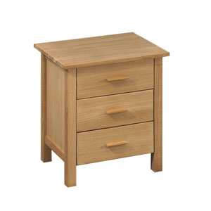 , Rosedale, 3 Drawer Bedside Table