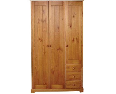 Baltic 3 Door Wardrobe With 3 Drawers