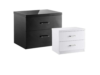 Novello 2 Drawer Bedside Cabinet Small Single