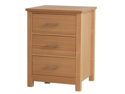 Oakridge 3 Drawer Bedside Cabinet Small Single