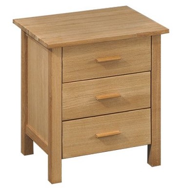 Rosedale 3 Drawer Bedside Cabinet