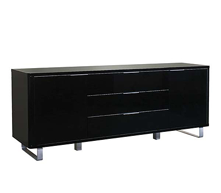 LPD Limited Edge Black High Gloss Sideboard