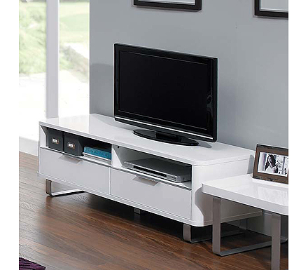 Edge White High Gloss TV Unit