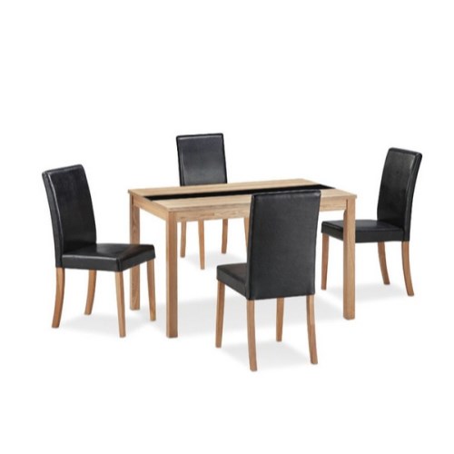 LPD Ashleigh Medium Ash Veneer Dining Set with