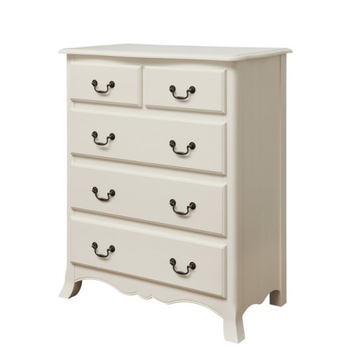 LPD Chantilly 3+2 Drawer Chest in Antique White