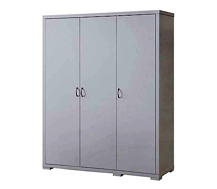 Luna 3 Door Wardrobe in White