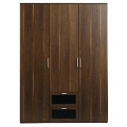 Triple Wardrobe, Dark Walnut Effect