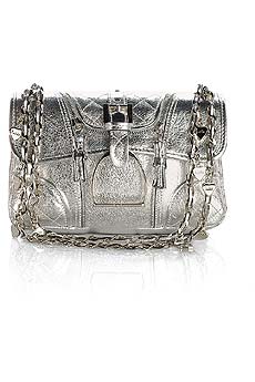 Metallic leather Carmen bag