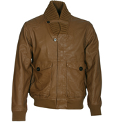 Nose Camel Leather Jacket