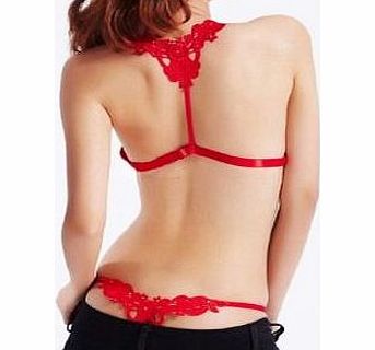 Super Sexy Bra & Strap Sets,Lingerie Sets,Push Up Bra ,Front Closure(Red,Black,White)lul (Black, 36 B)