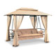 Luxor Beige Swing Seat Gazebo