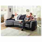 Luxor Left Hand Facing Angled Sofa, Charcoal