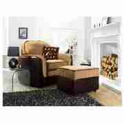 Swivel Armchair, Chocolate