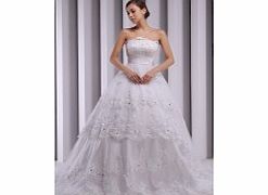 Elegant Luxurious Strapless Satin Lace