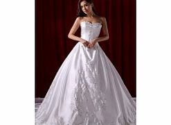 Noble Strapless Sweetheart Satin Chapel