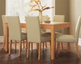 dining table and six chairs