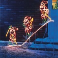 rope light 3 skiing santas