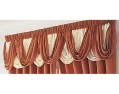 satin plain dyed swag-effect valance