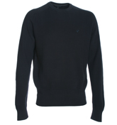 Lyle and Scott Navy Fishermans Rib Sweater