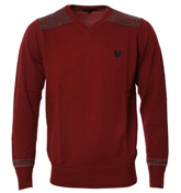 Lyle and Scott Ruby Herringbone Trim Sweater