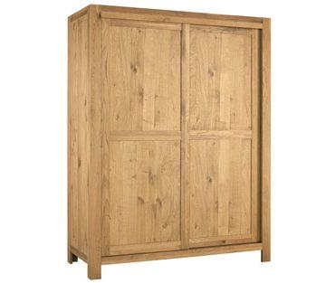 Oak Sliding Door Large Double Wardrobe