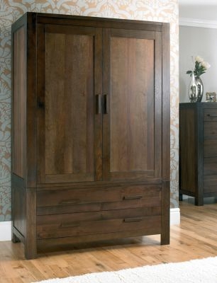 Walnut Large Double Wardrobe