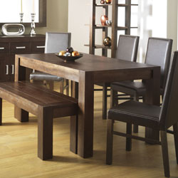 Walnut Small Dining Table & 6 Standard