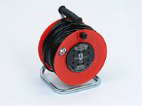 M/PLUG Ld Heavy Duty Cable Reel 4 Socket 30M 13A